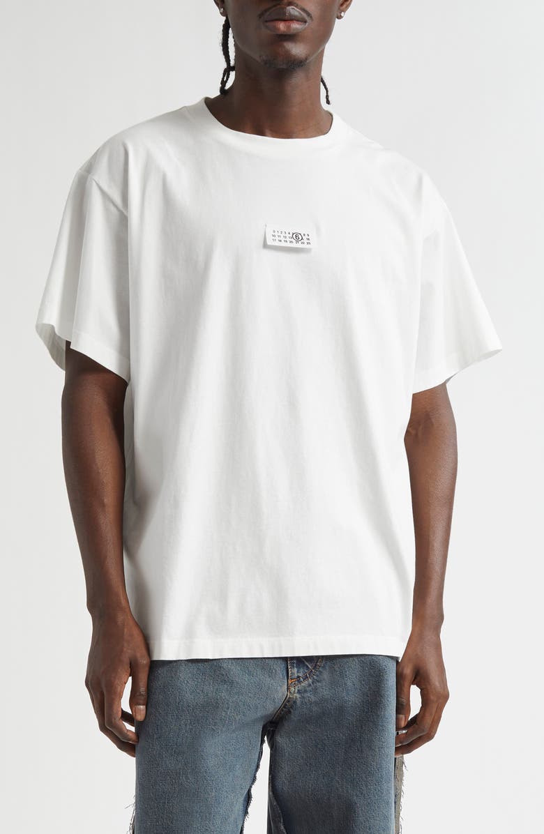 MM6 Maison Margiela Numeric Logo Patch T-Shirt, Main, color, Off White