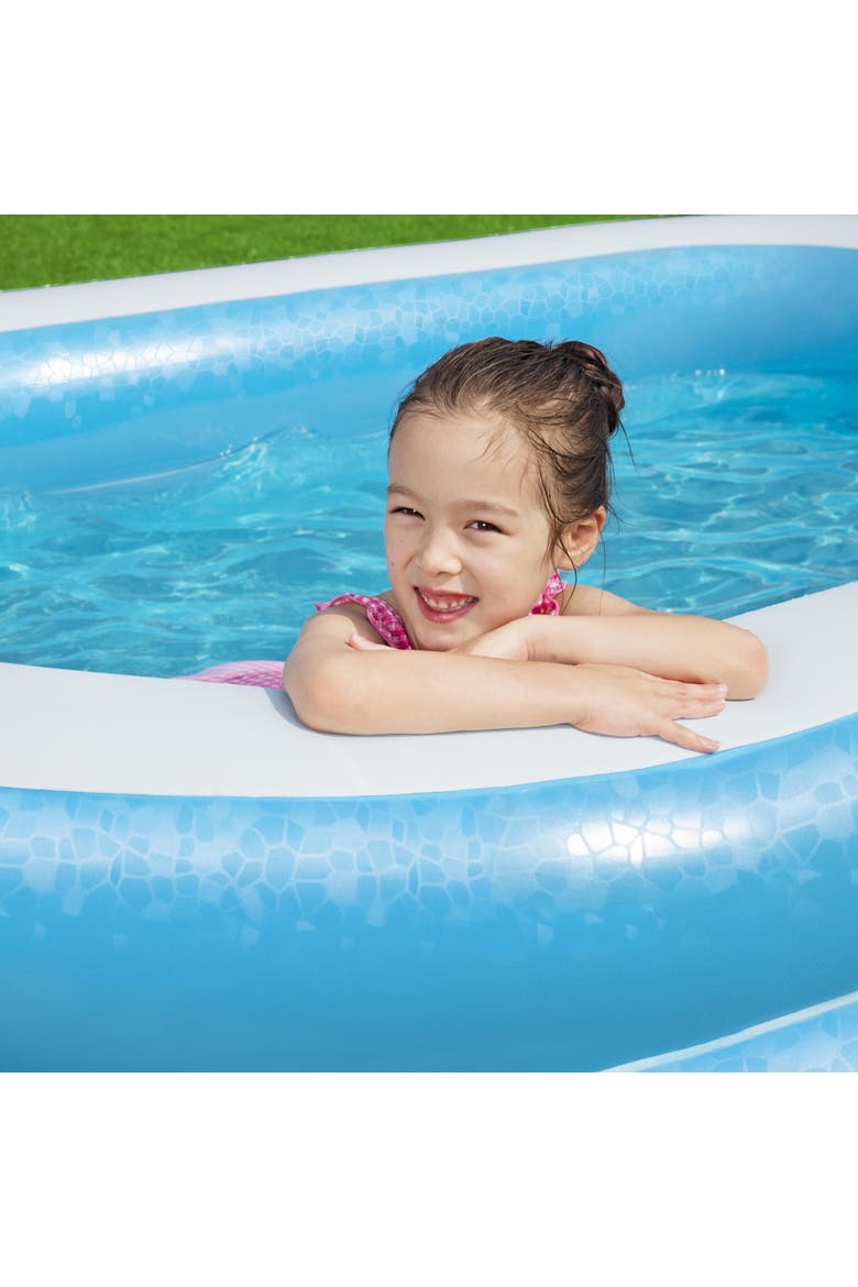 Blue Rectangular Family Pool, Alternate, color, Blue