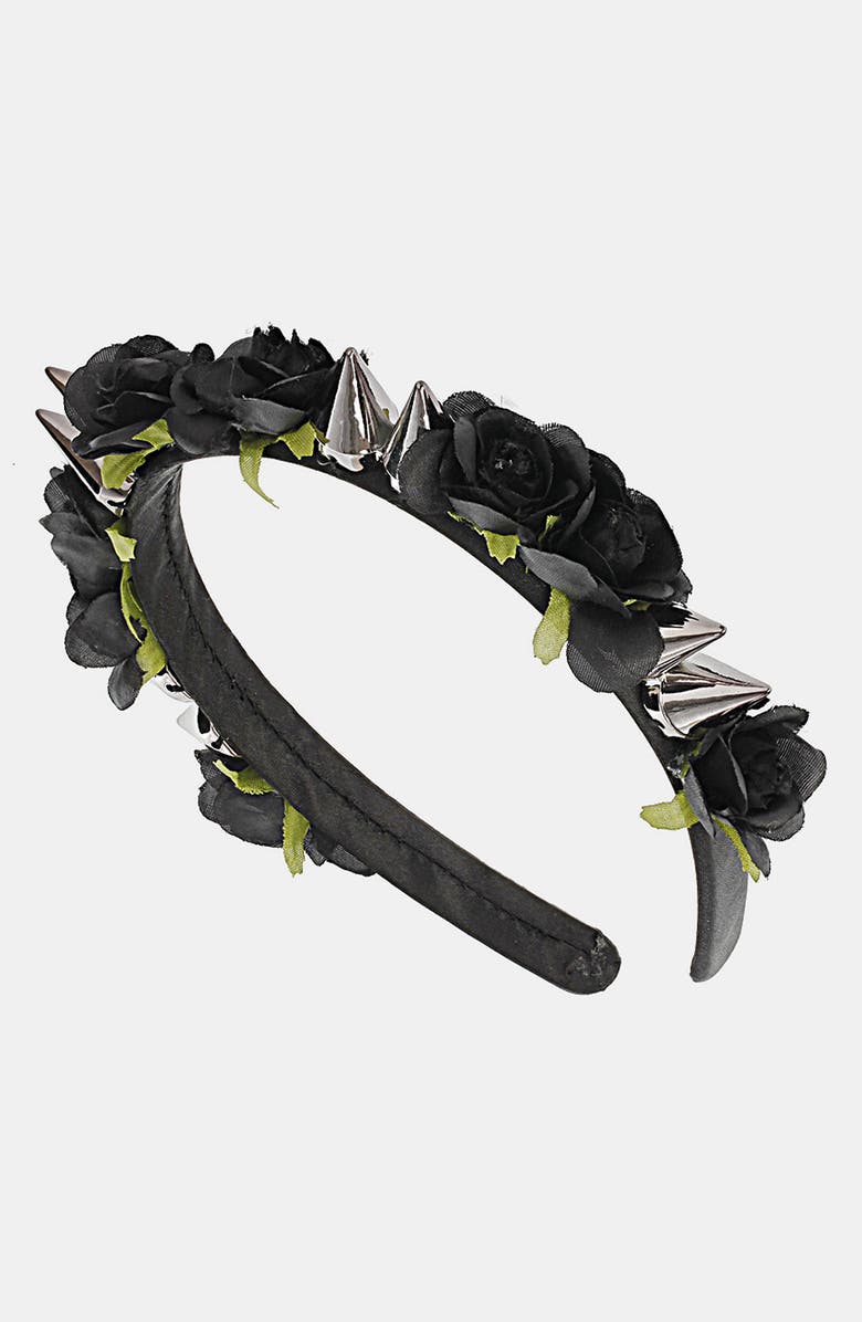 Topshop Rose & Spike Headband, Main, color,