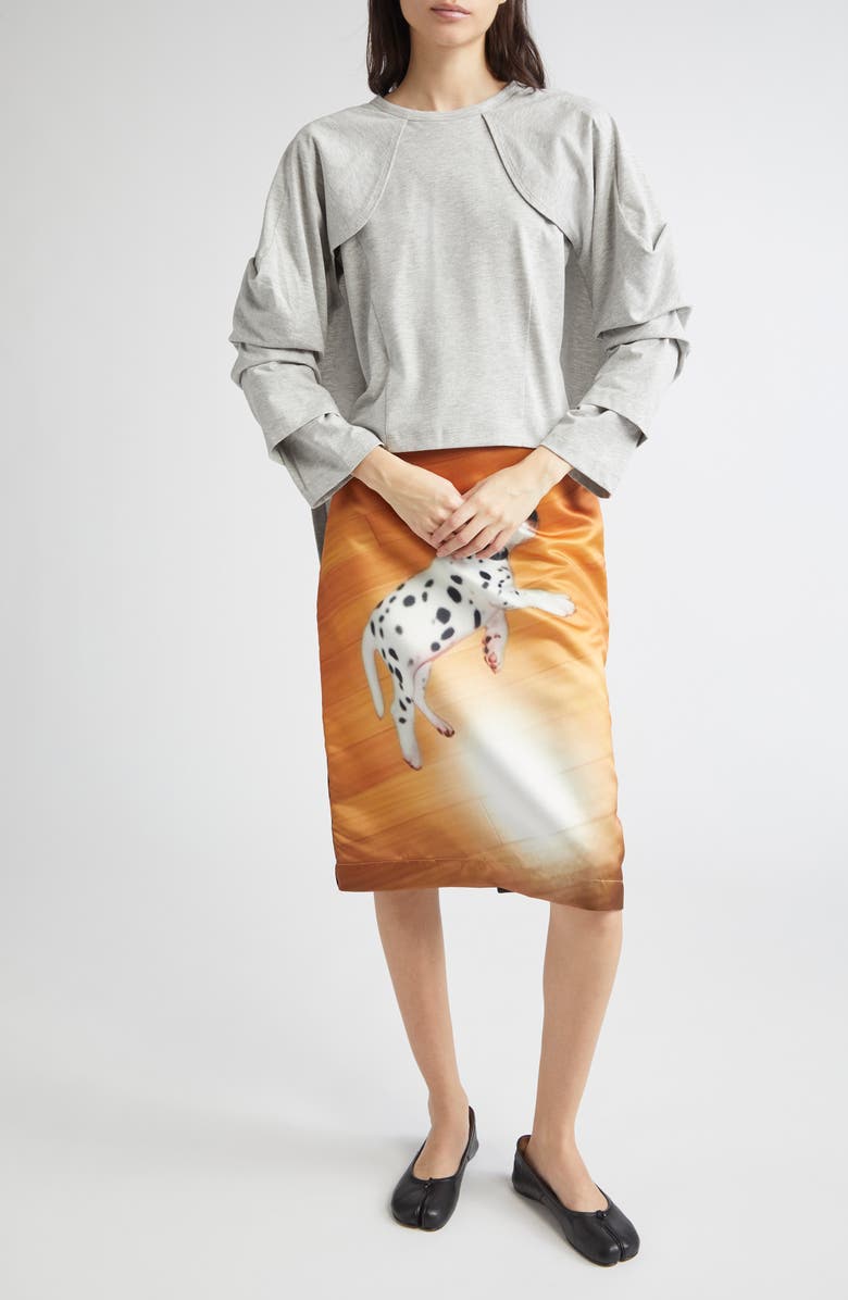 Ashley Williams Wing Heathered Cotton Top, Alternate, color, 