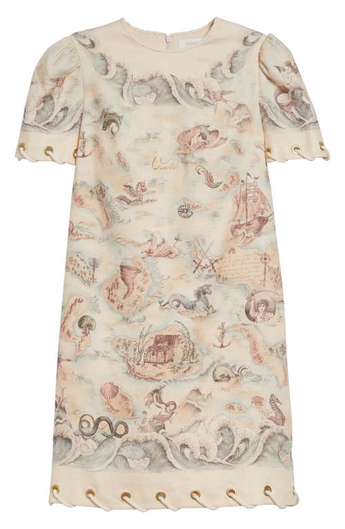 Zimmermann Rebellion Rope Trim Linen Minidress In White
