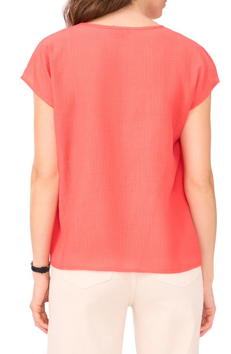 Halogen<sup>®</sup> Tonal Stripe Popover Top, Alternate, color, Deep Sea Coral