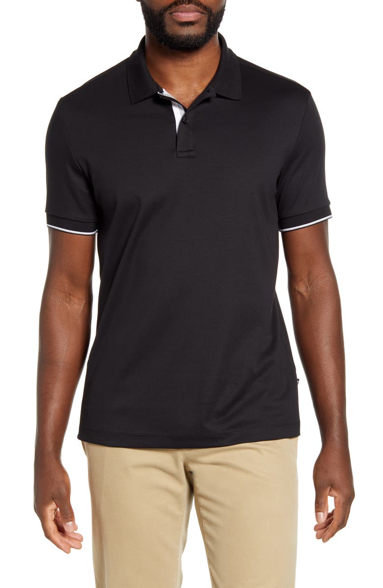 BOSS Parlay 78 Solid Polo, Main, color, 