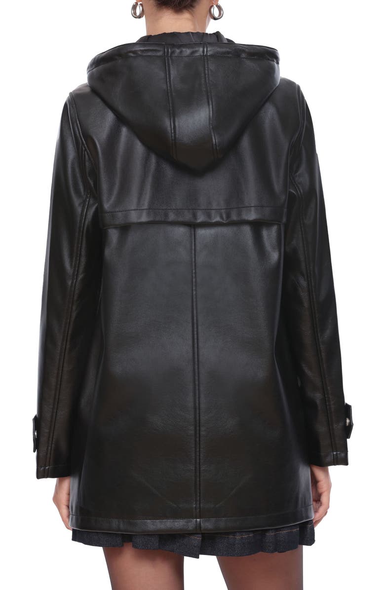Avec Les Filles Faux Leather Hooded Jacket, Alternate, color,