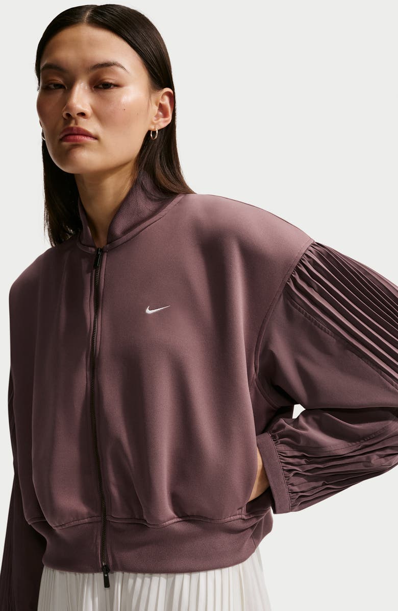 Nike Sportswear Pleated Sleeve Bomber Jacket, Alternate, color, Tattoo/ Sail
