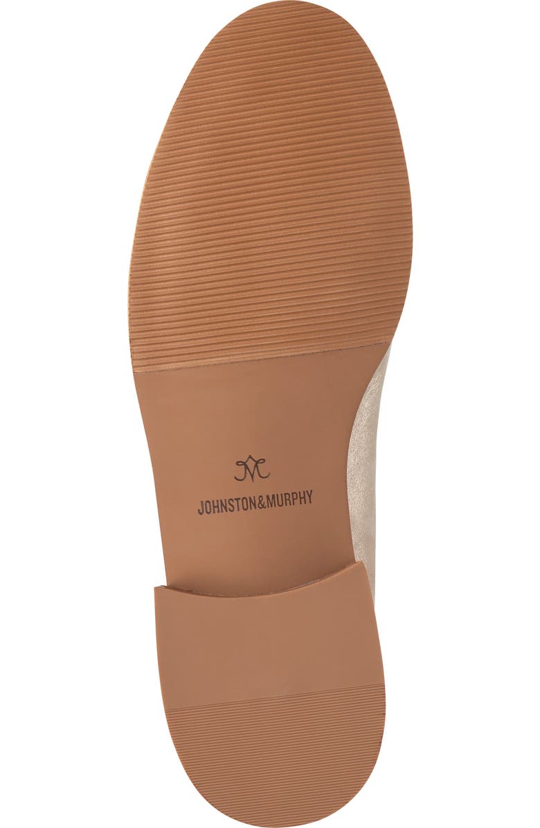 Johnston & Murphy Gillian Metallic Suede Loafer, Alternate, color, Champagne Metallic Suede