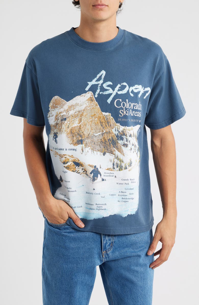 ID Supply Co NPL Ski Areas Graphic T-Shirt, Main, color, Washed Navy