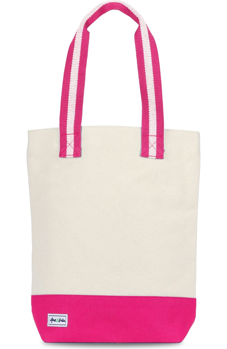Ame & Lulu Hamptons Wine Tote, Main, color, Pomegranate