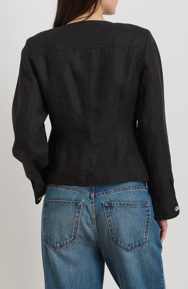 Alex Mill Luna Collarless Linen Jacket, Alternate, color,