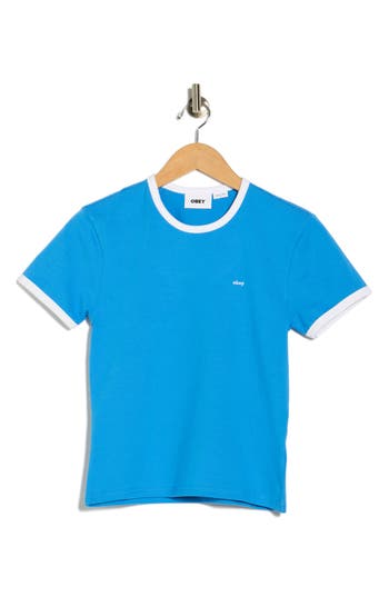 Obey Tyler Ringer T-shirt In Blue