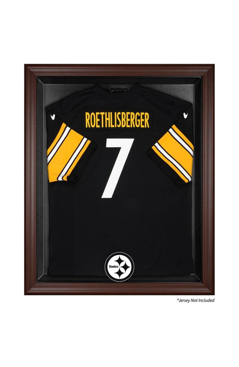 FANATICS AUTHENTIC Pittsburgh Steelers Brown Framed Logo Jersey Display Case, Main, color, 