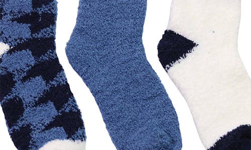 Cuddl Duds 3-pack Cozy Ankle Socks In Blue