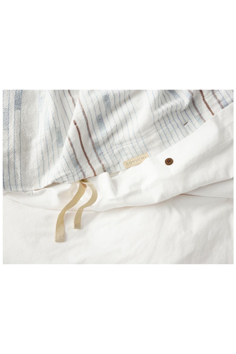 Morelia Jacquard Organic Cotton Duvet, Alternate, color, WAVE