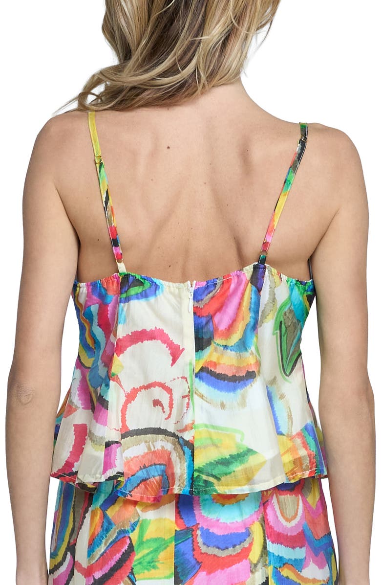 CIEBON Delana Peplum Camisole, Alternate, color, Cream Multi