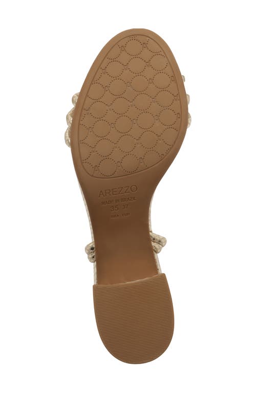 Arezzo Camila Mid Ankle Tie Sandal In Gold