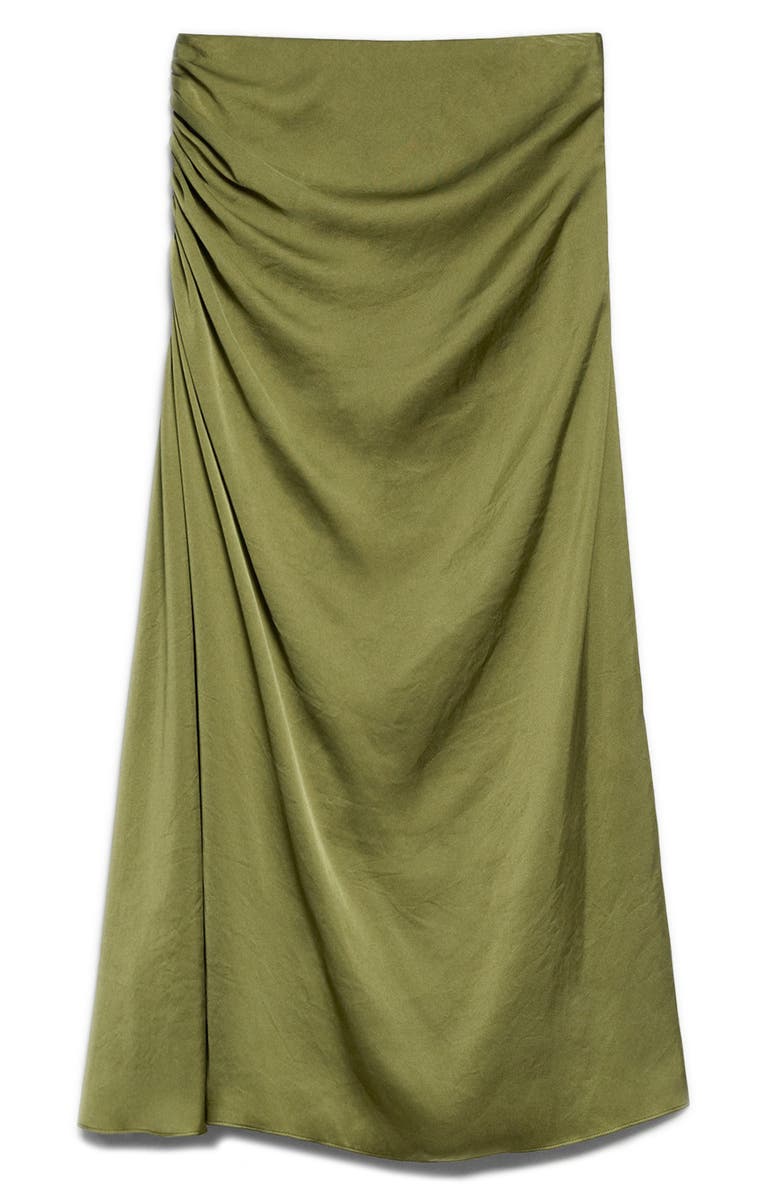 Theory Ruched Midi Skirt, Alternate, color, Avocado