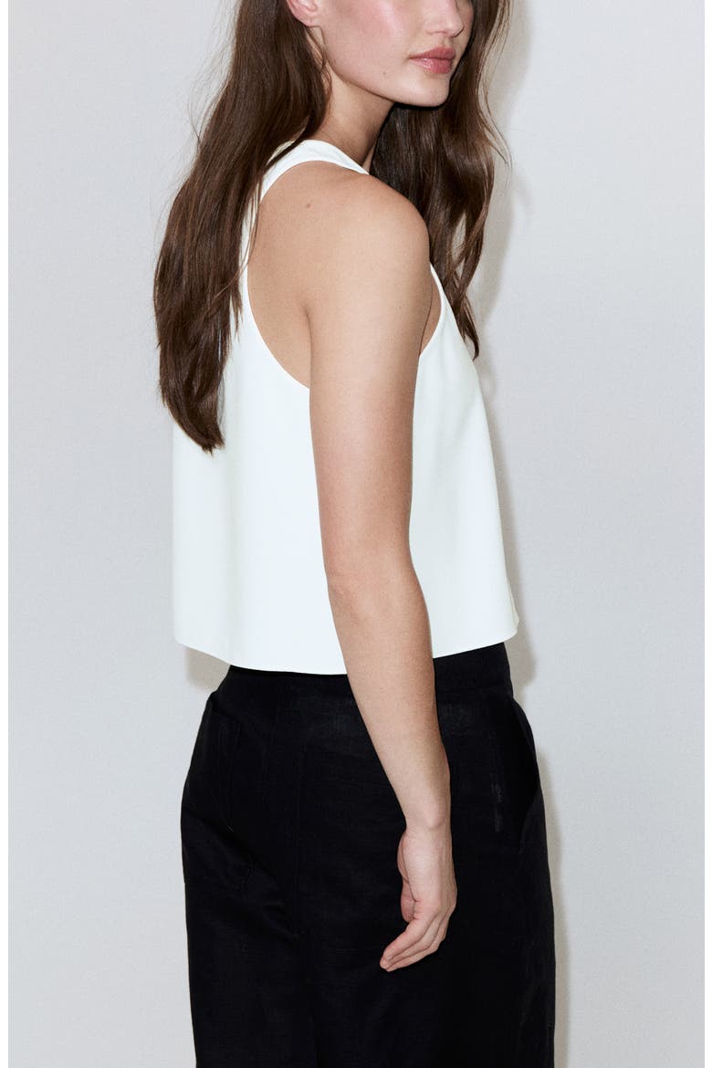 Flowy Cropped Top, Alternate, color, OFF WHITE