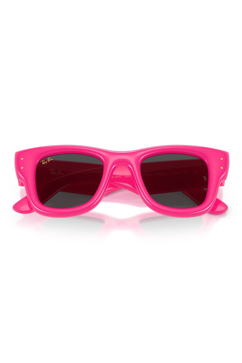 47mm Small Square Sunglasses, Alternate, color, FUCHSIA / DARK GREY