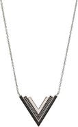 OGÉ Jewelry Valor Silver Onyx V Statement Necklace