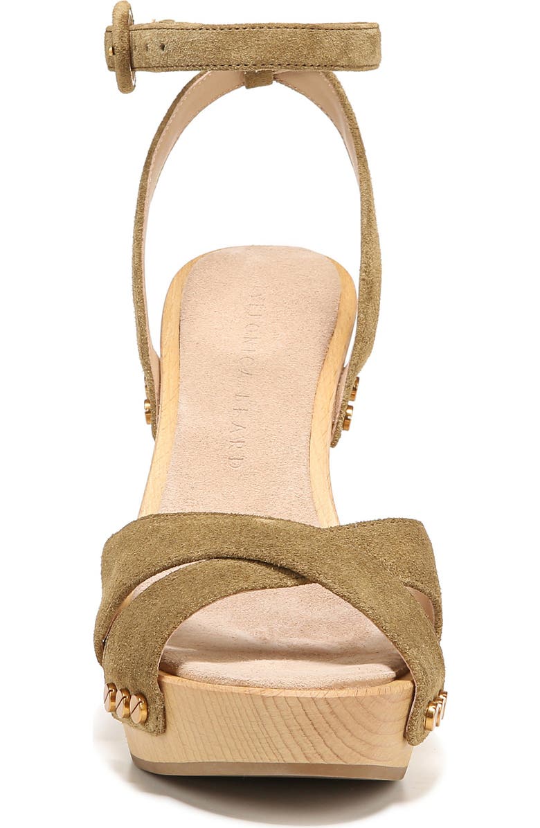 Veronica Beard Lamont Platform Ankle Strap Sandal, Alternate, color, Khaki