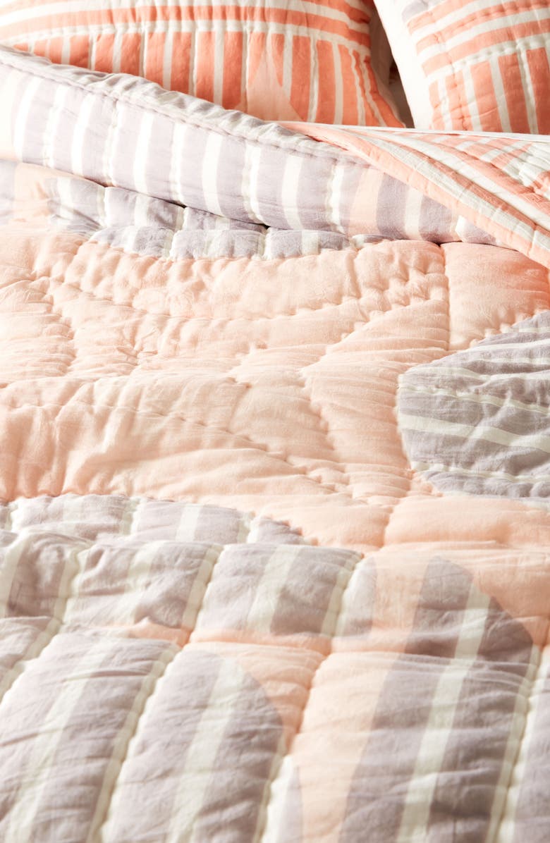Anthropologie Home Anthropologie Stripe Geo Quilt, Alternate, color, 