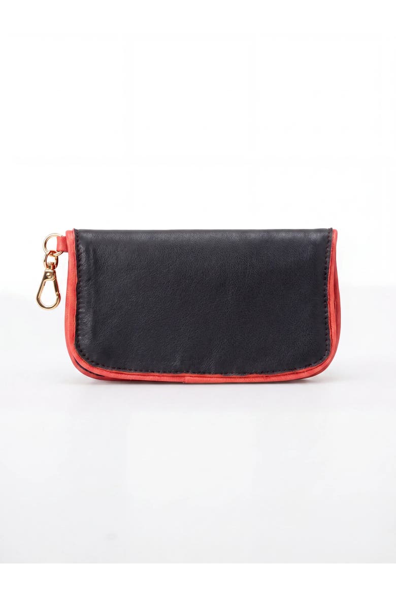 Luni Leather Eyewear Case Bag Charm, Alternate, color, Black