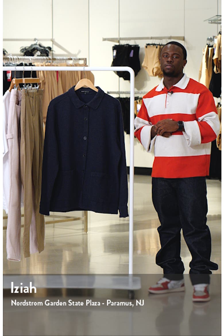 Dugald Mélange Knit Button-Up Overshirt video