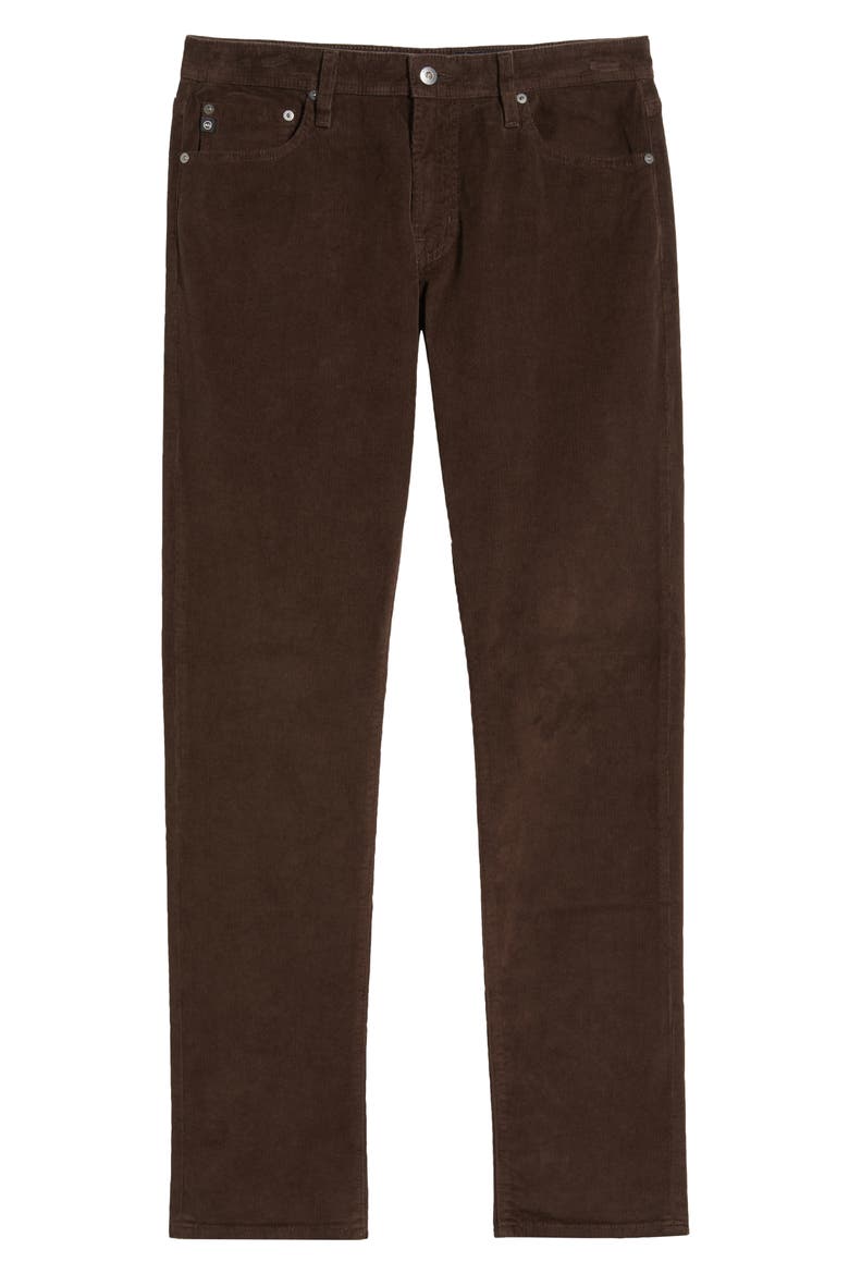 Tellis Slim Fit Corduroy Pants, Alternate, color, RAW UMBER