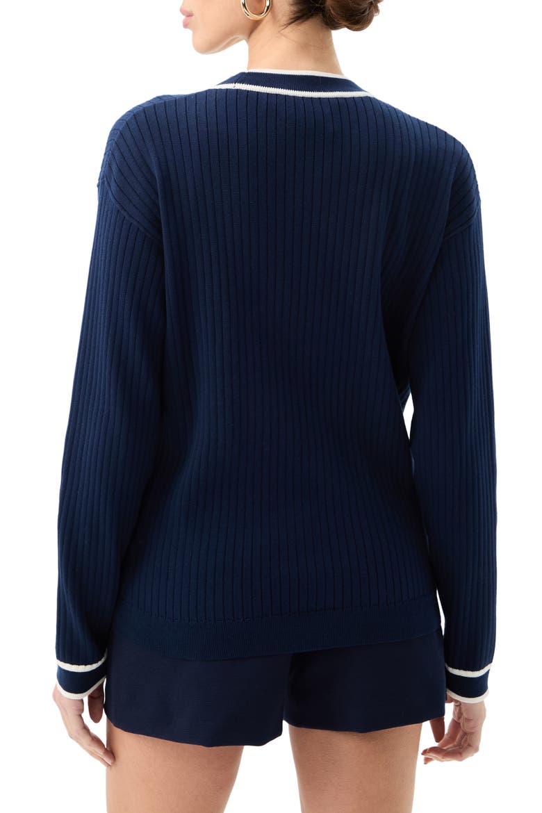 Henin Cardigan, Alternate, color, Ink/Whitewash