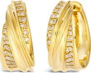 Hueb Dunas 18K Gold & Diamond Hoop Earrings