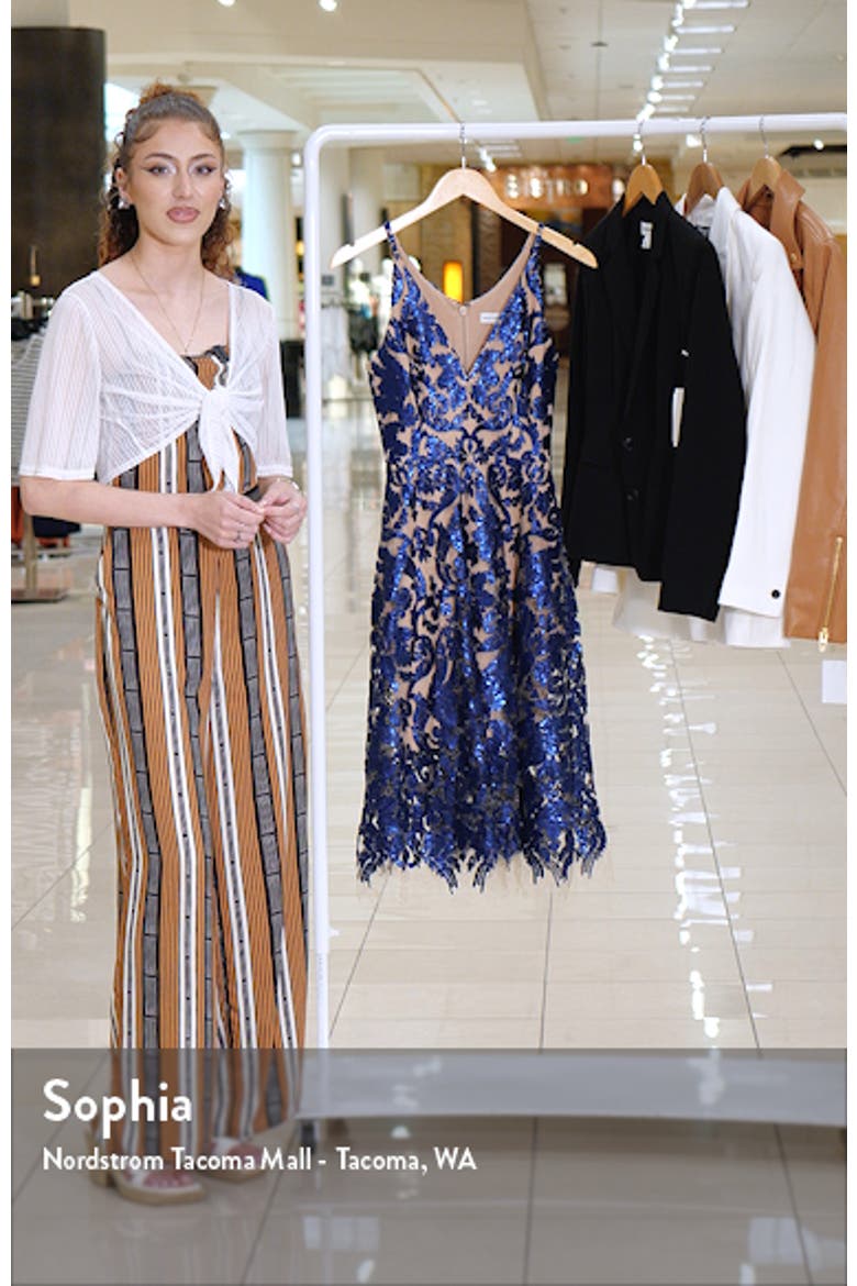 Blair Embellished Fit & Flare Cocktail Dress video