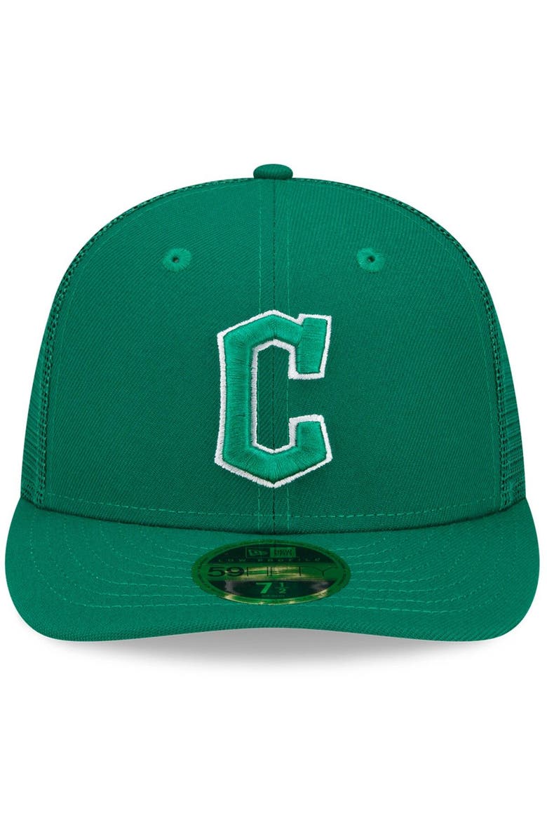 New Era Men's New Era Green Cleveland Guardians 2022 St. Patrick's Day Low Profile 59FIFTY Fitted Hat, Alternate, color, 