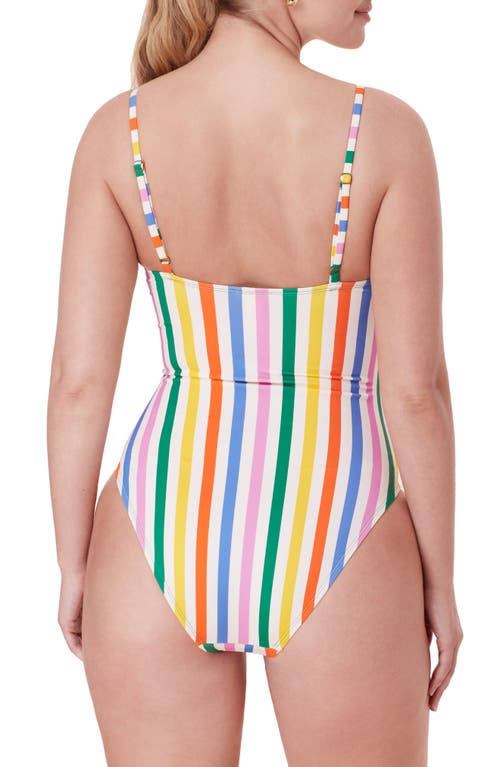 Andie The Amalfi One-piece Swimsuit In Rainbow Stripe