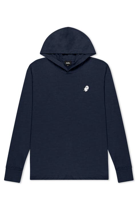 Mens Ghost Hooded Long Sleeve Jersey Tee