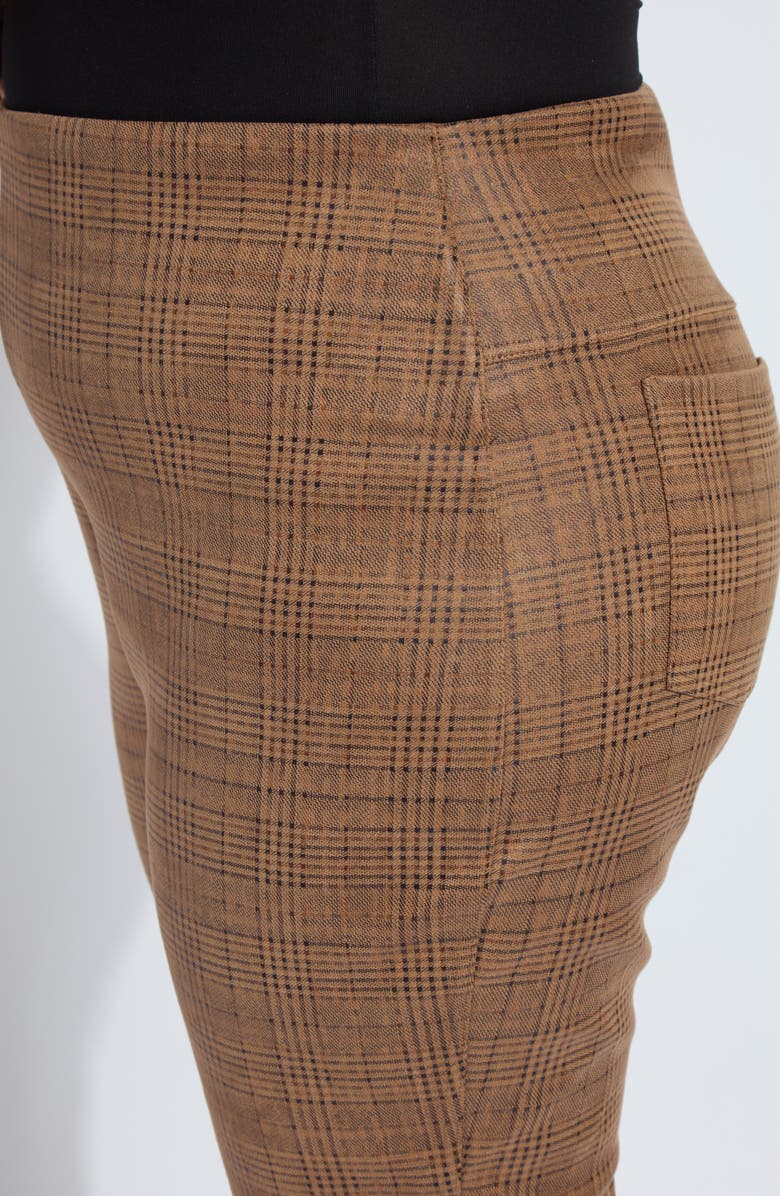 Lysse Neoprene Baby Bootcut Pants, Alternate, color, Warm Brown Plaid