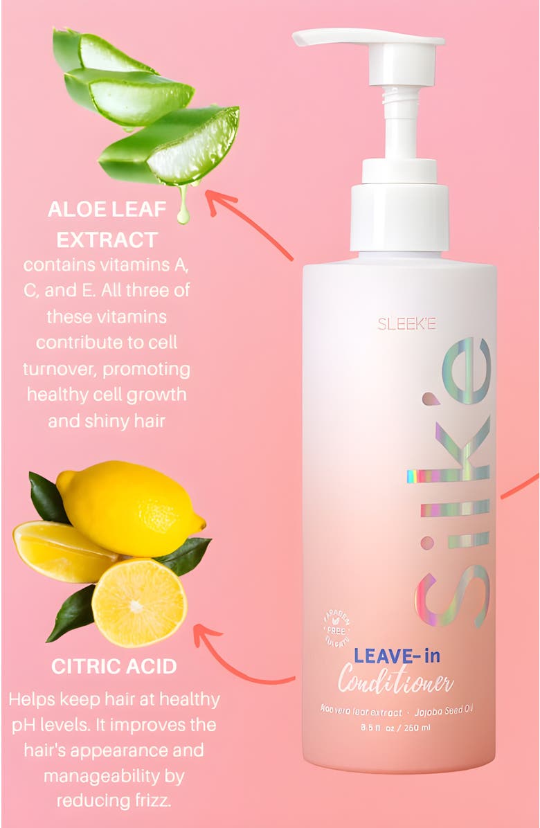 SLEEKE HAIR Silk'e Leave-in Conditioner, Alternate, color, White With Pink Gradient