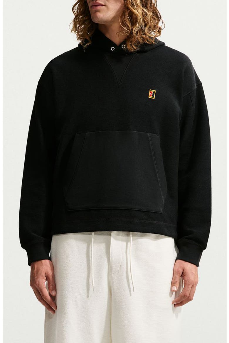 Club Rules Fleece Hoodie, Main, color, BLACK/ SAIL