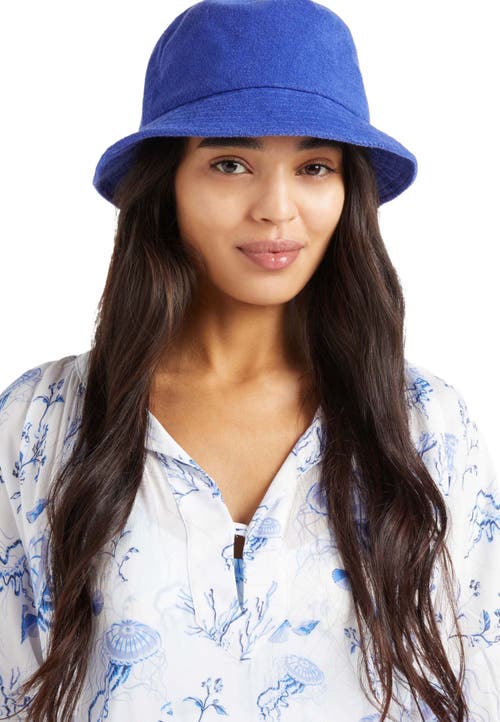 Vilebrequin Logo-embroidered Bucket Hat In Blue