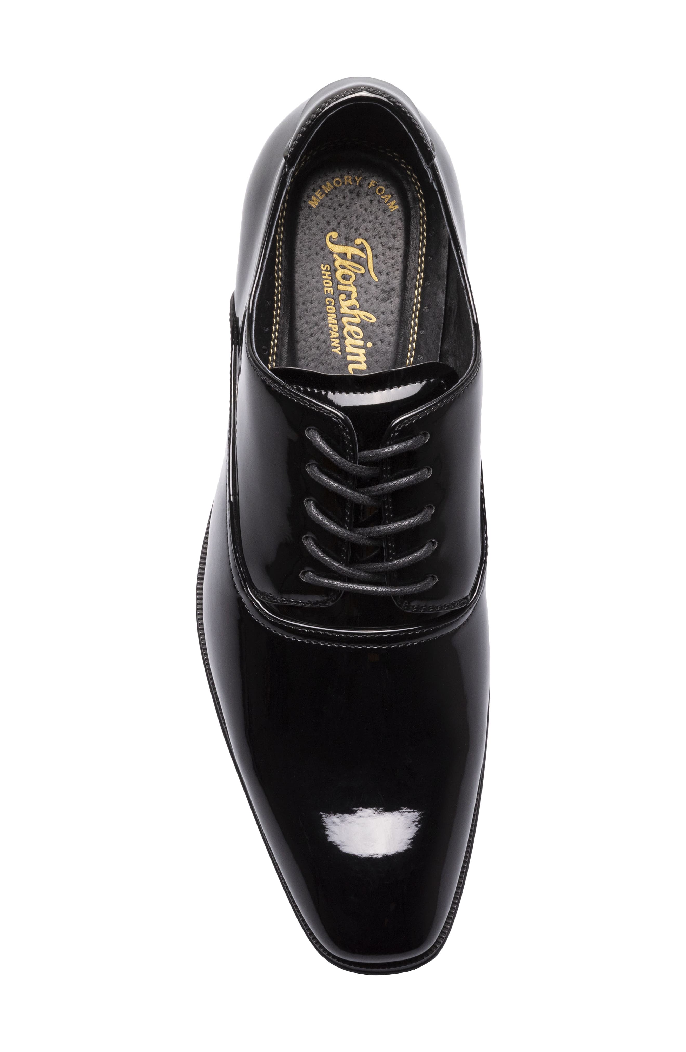 Florsheim Atlanta Plain Toe Derby, Alternate, color, Black Patent