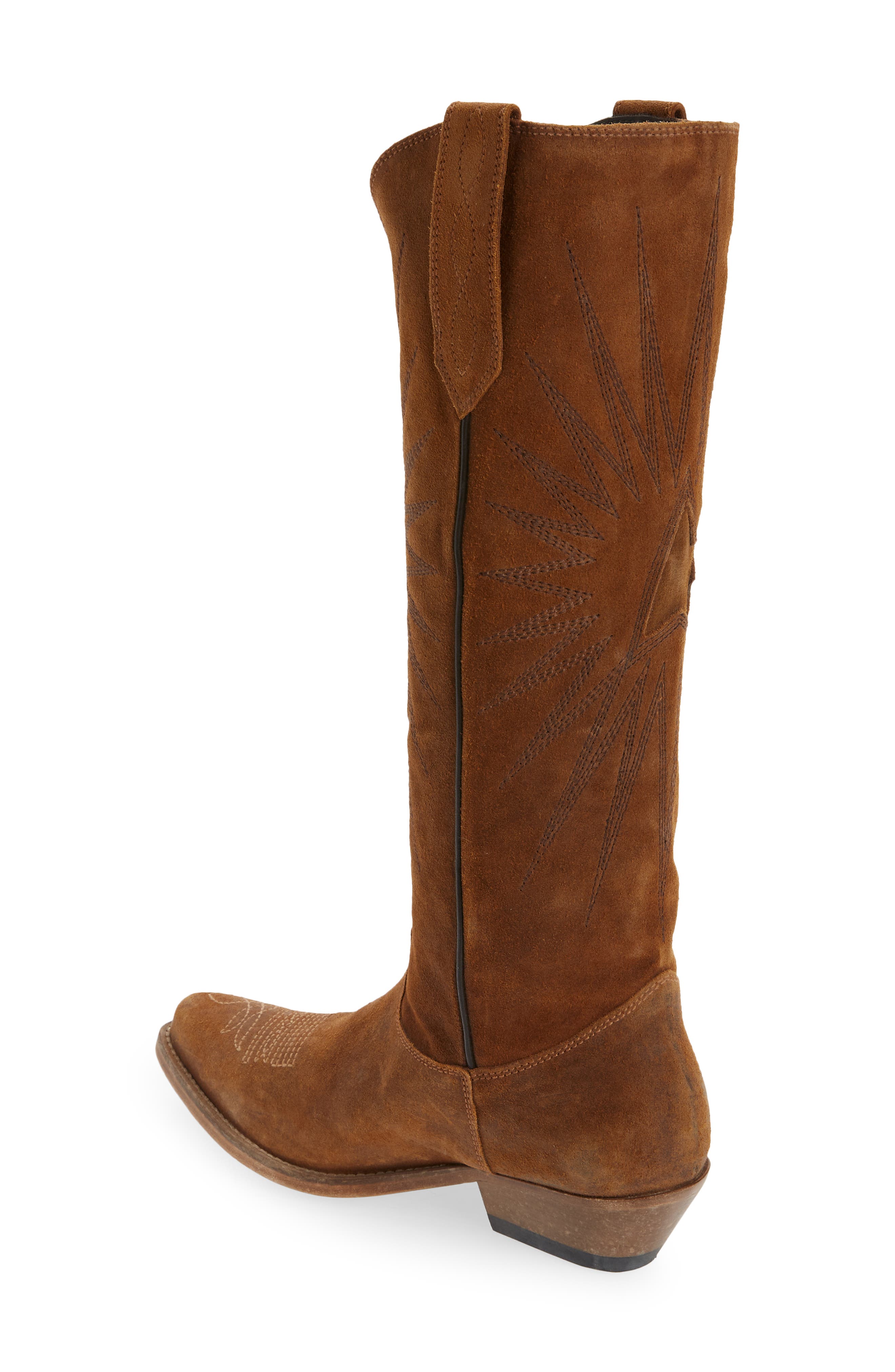 Golden Goose Wish Star Western Suede Tall Boot, Alternate, color, 