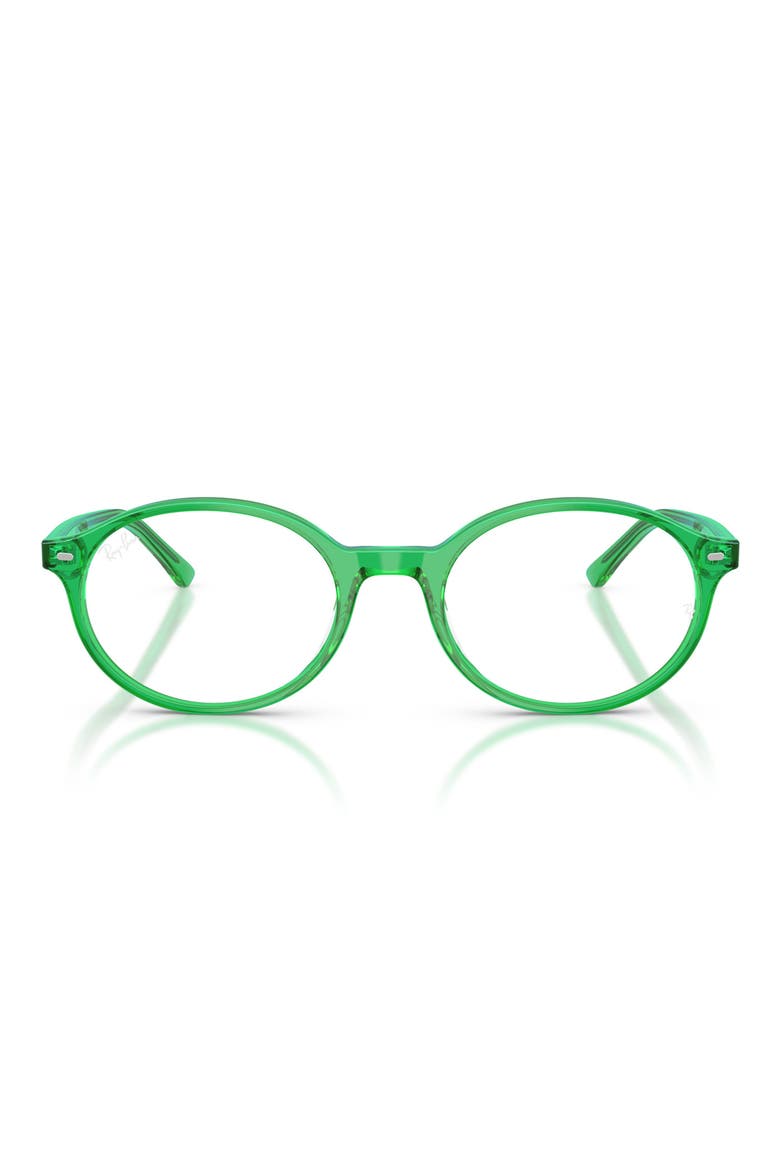 51mm Oval Optical Glasses, Main, color, GREEN