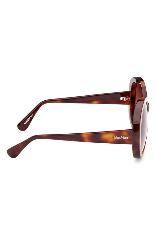 Max Mara 54mm Gradient Round Sunglasses In Brown