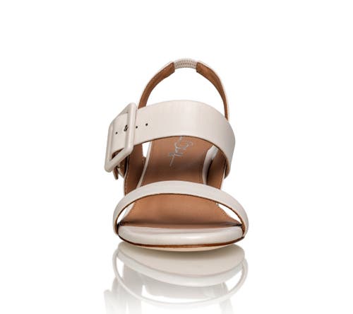 Joan Oloff Shoes Greyson Block Heel In White
