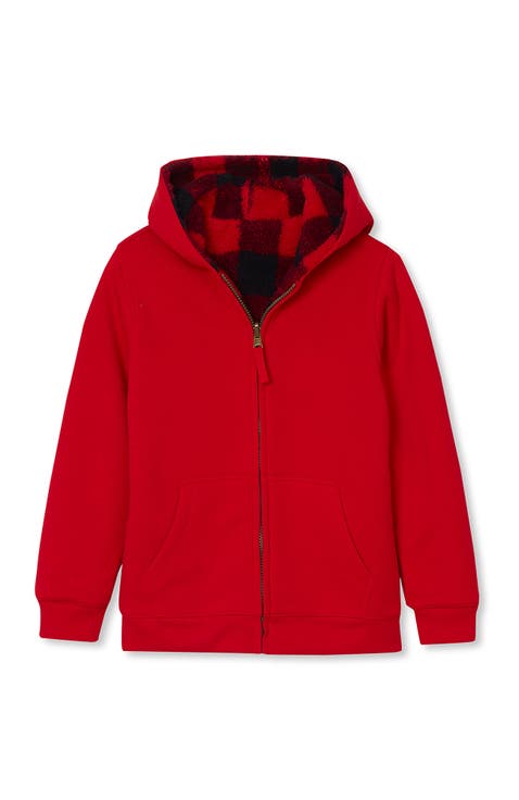 Kids Husky Reversible High Pile Fleece Hoodie
