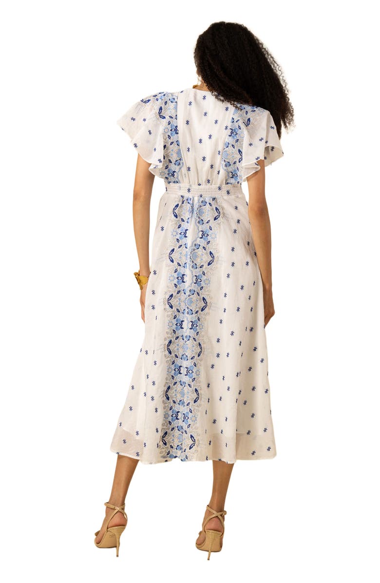 Hale Bob Elianna Embroidered Organza Maxi Dress, Alternate, color, 