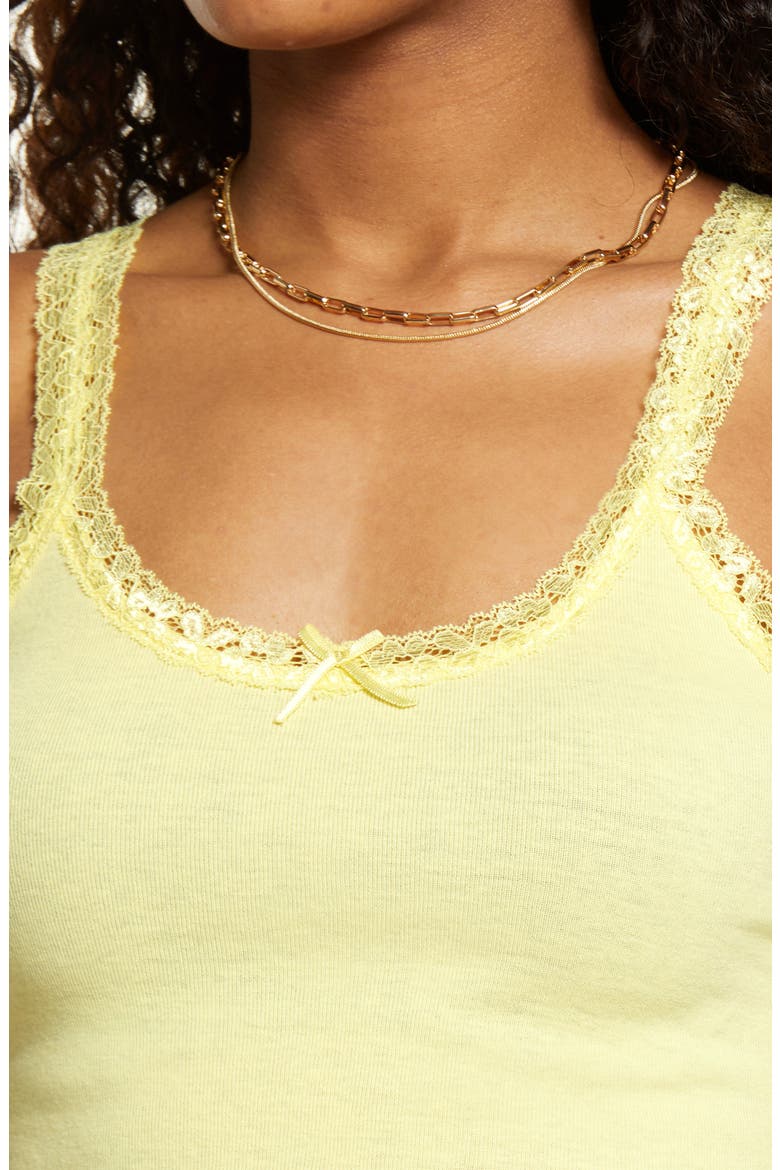 Lace Trim Camisole, Alternate, color, YELLOW LEMONADE