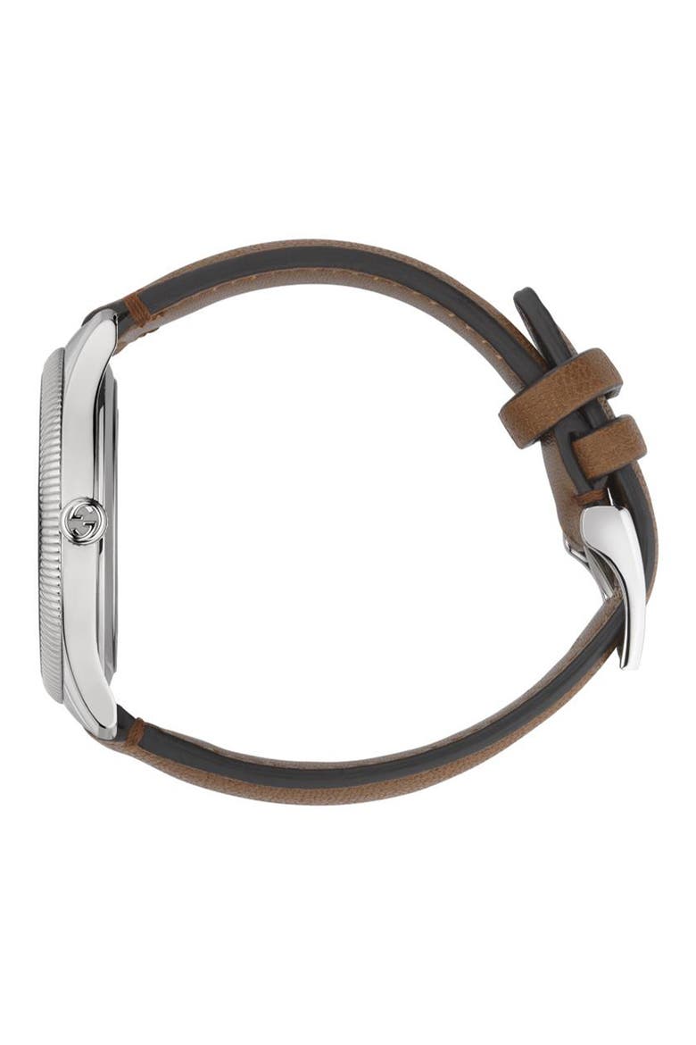 Leather Strap Watch, 40mm, Alternate, color, NO COLOR