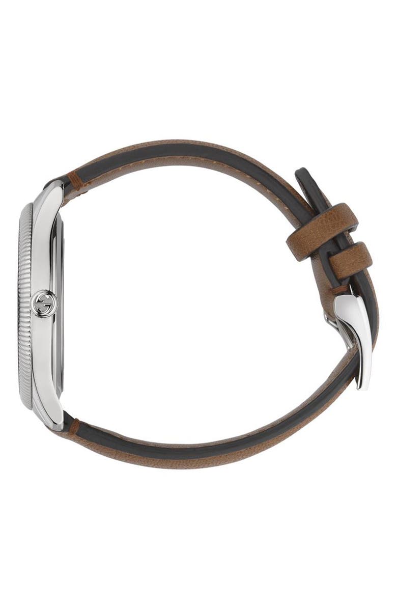 Gucci Leather Strap Watch, 40mm, Alternate, color, 