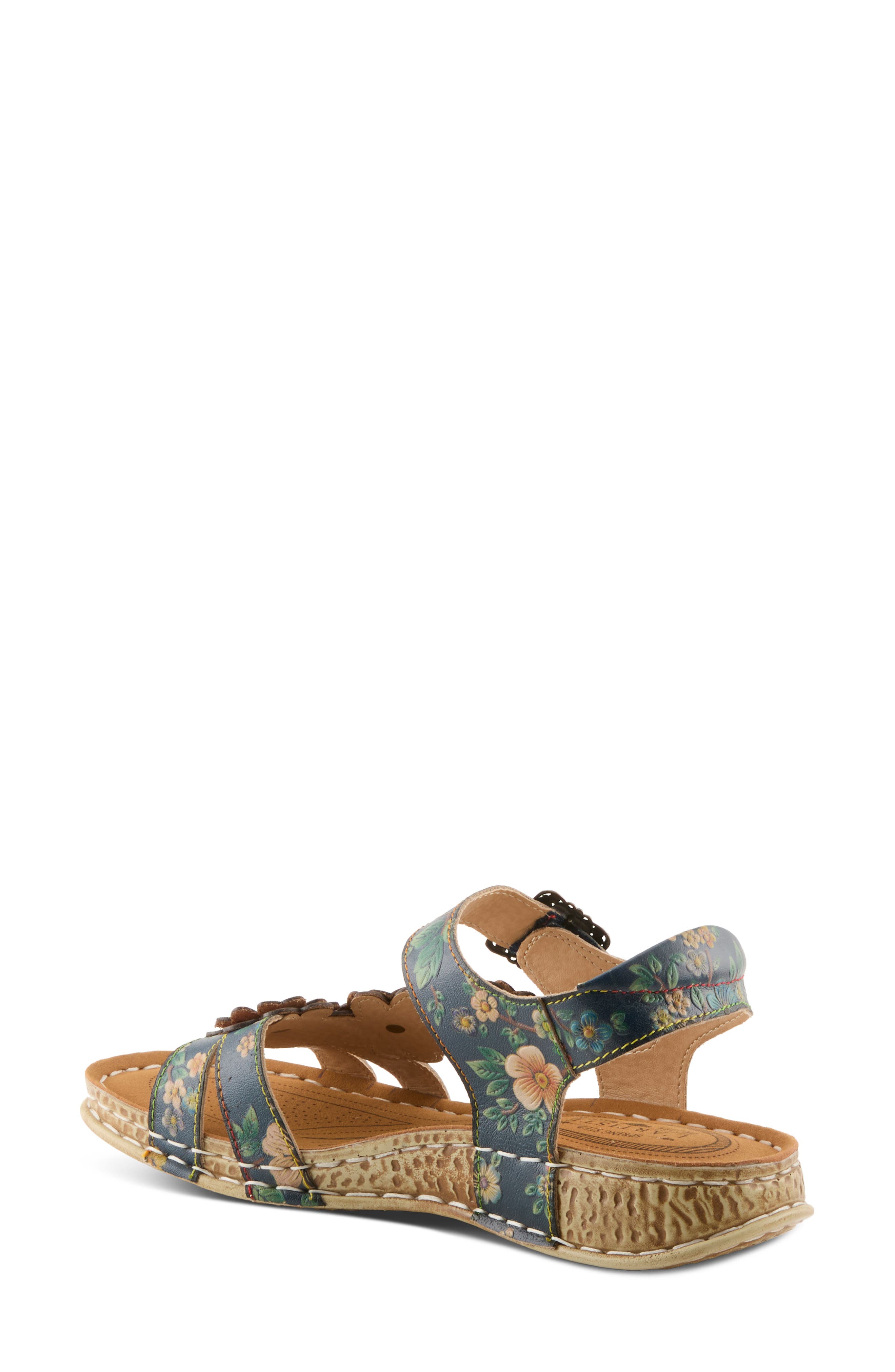 L'Artiste by Spring Step Off Center Sandal, Alternate, color, Navy Multi
