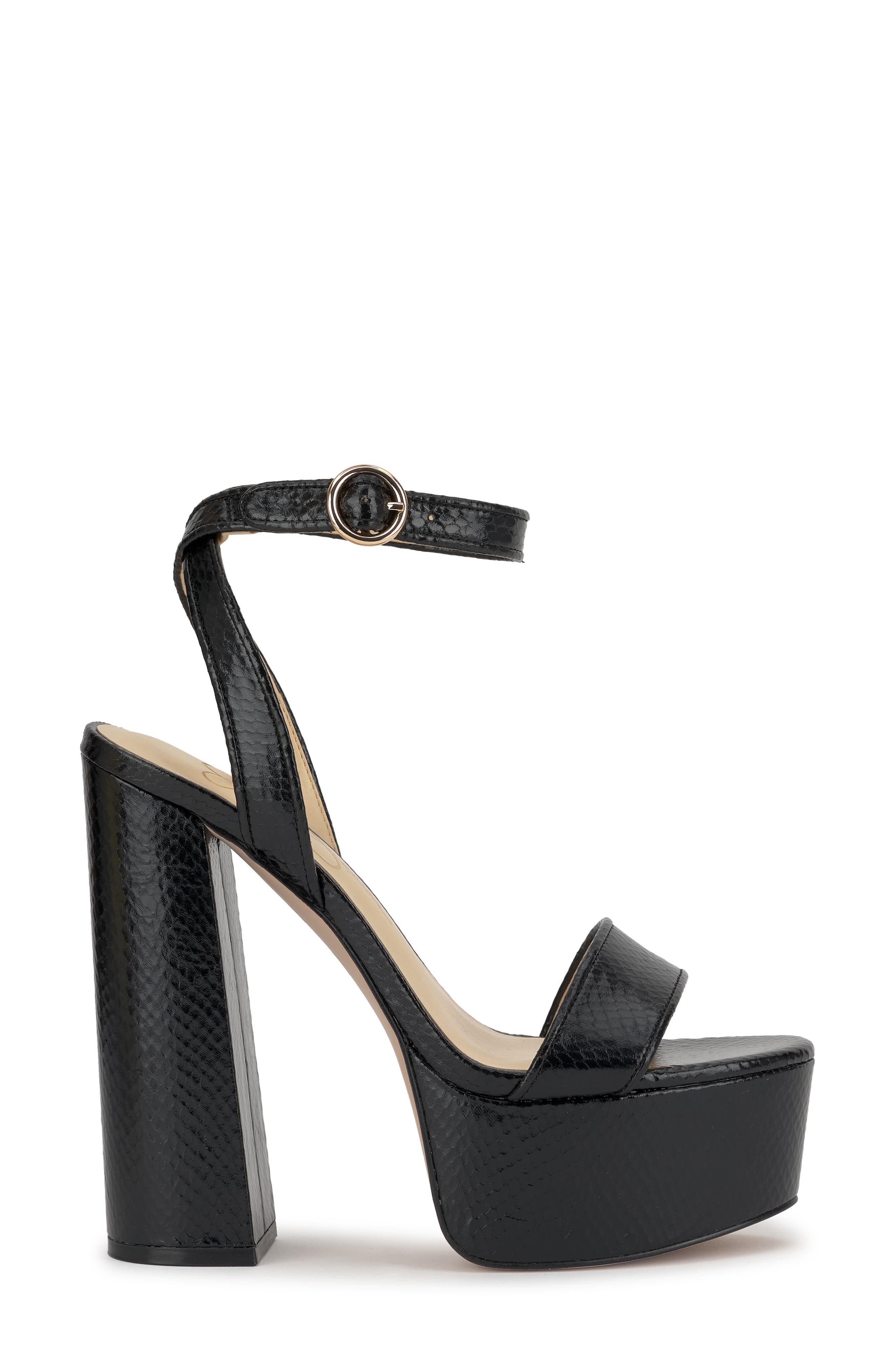 Jessica Simpson Axtyn Ankle Strap Platform Sandal, Alternate, color, Black